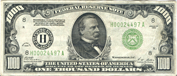 1928 $1,000.00 St. Louis.  AU.