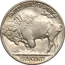 Six Buffalo Nickels.