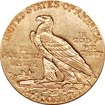 Three Indian Head Quarter Eagles. AU-55++.