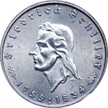 Six Third Riech Commemorative Coins.