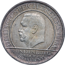 Nine Weimar Republic Three Mark Commemoratives.