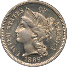 Three Three-Cent Pieces