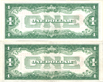 Two 1928 $1.00.  CU.