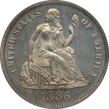 1886 PCGS PF-64.