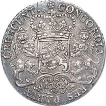 1792 Netherlands Silver Rider XF+.