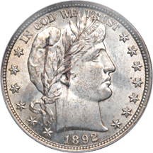 1892 PCGS MS-64.