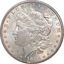 1885-S PCGS MS-64 and 1886-S NGC MS-63.