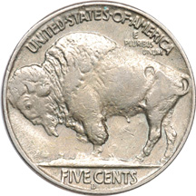 1937-D 3 Legged. AU-50 Obverse Scratch.