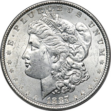 Roll of 1904-O Morgan Silver Dollars.