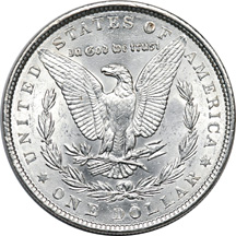 Roll of 1904-O Morgan Silver Dollars.