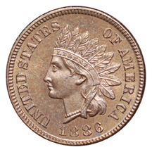 Five Indian Head Cents.