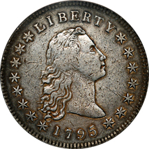 1795 Head of 1794, 3 Leaves,  B-7, BB-18, R-3. NCS VF Details Plugged, Whizzed.