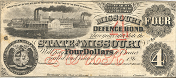 Lot of Nine Civil War-era Obsolete Notes.