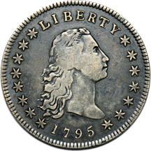 1795 Head of 1794, 3 Leaves, B-7, BB-18, R-3. VF-30.