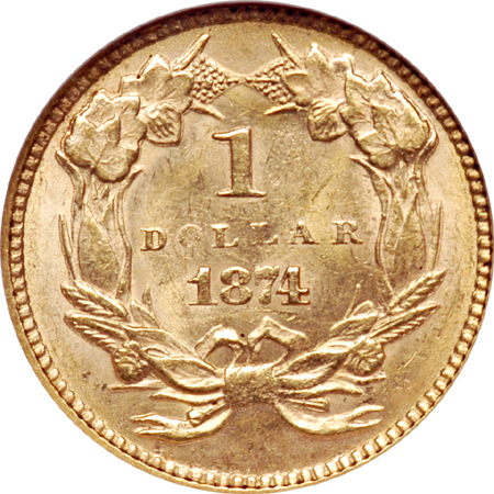 1874 NGC MS-63.