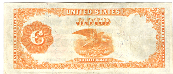 1922 $100.00.  VF.