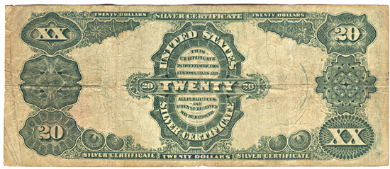 1891 $20.00.  F.