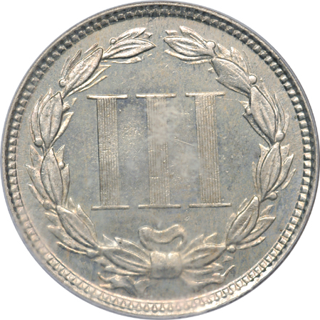 1873 Closed 3 PCGS PF-65.