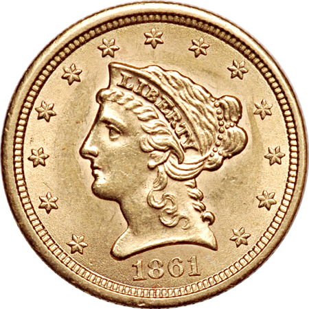 $2.50, $5, $10, and $20 Coronet Gold Coins.