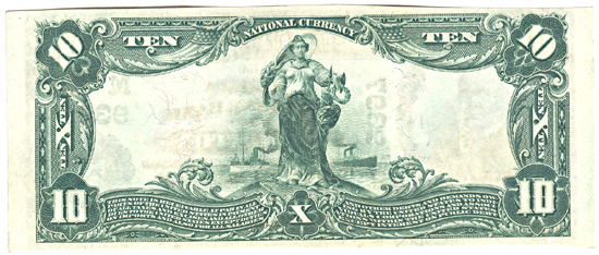 1902 $10.00. Brighton, IL Charter# 9397 Blue Seal. AU.