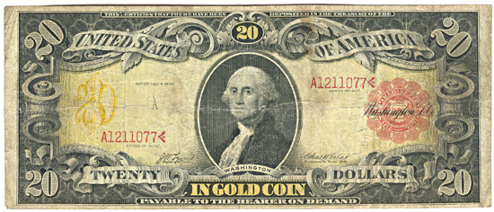 1905 $20.00.  F.