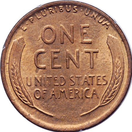 Five Certified Lincoln Wheat Cents. PCGS.