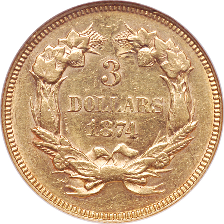 1874 NGC AU-58.