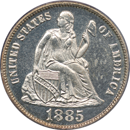 1885 PCGS PF-63 Cameo.