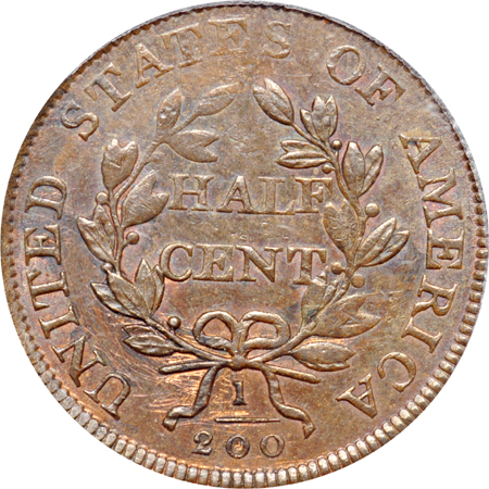 1806 Large 6 - Stems Cohen 4, R-1. PCGS AU-58.