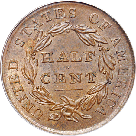 1835 C-1, R-1 PCGS MS-64 Brown.