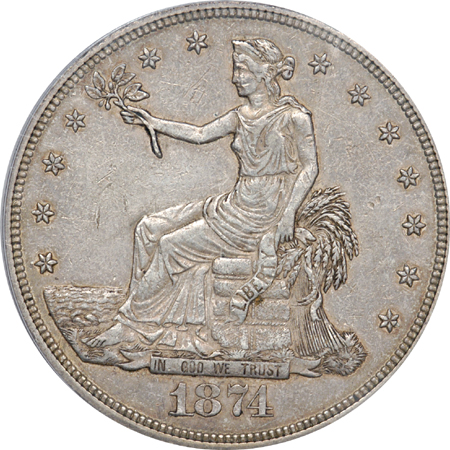 1874-CC PCGS XF-45.