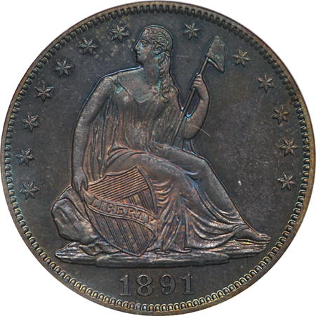 1891 PCGS PF-64.