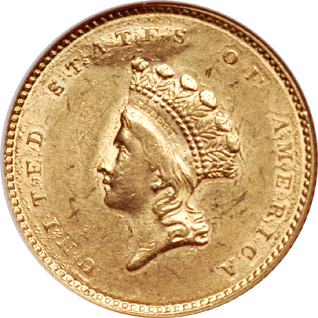 1854 Type 2. ANACS AU-58 Scratched.