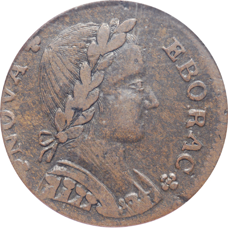 1787 Nova Eborac, Seated Left PCGS XF-40.