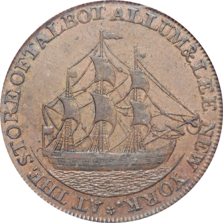 1795 Talbot Allum and Lee PCGS AU-58.