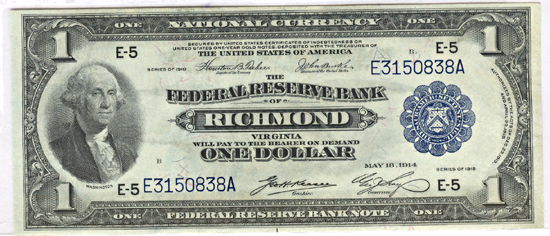 1918 $1.00 Richmond.  CGA GemCU-67.