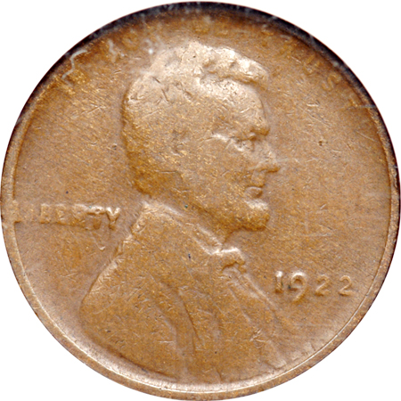 1922 Plain. NGC VF-25 Brown.