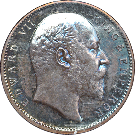 1907-C India Rupee. NGC PF-65.