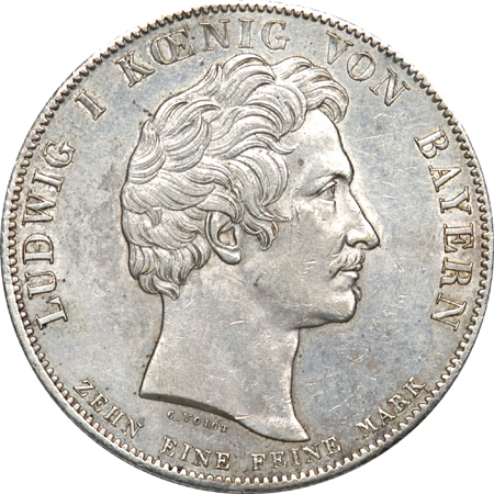 1828 Bavaria Thaler AU-55.