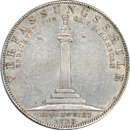 1828 Bavaria Thaler AU-55.