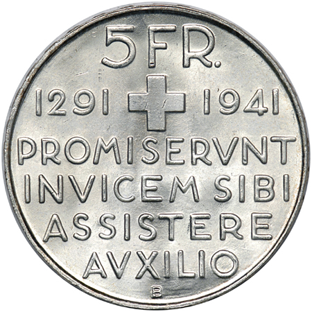 Six Swiss Commemoratives.