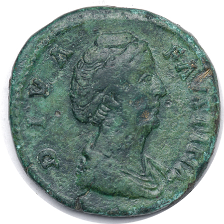 Rome - Sestertius - Faustina Sr. XF.