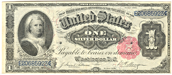 1891 $1.00.  VF.