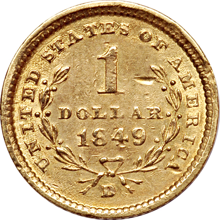 1849-D Open Wreath XF-45.