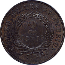 1867 PCGS MS-64 Brown.