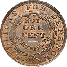 1837 Substitute for Shin Plasters, HT-56, Low-45. NGC MS-63 Brown.