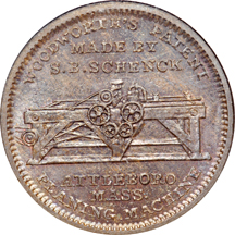 1834 Attleboro, Massachusetts S. B. Schenck, HT-158, Low-84. NGC MS-64 Brown.