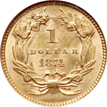 1874 NGC MS-64.