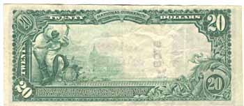 1902 $20.00. Webb City, MO Charter# 8016 Blue Seal. VF.