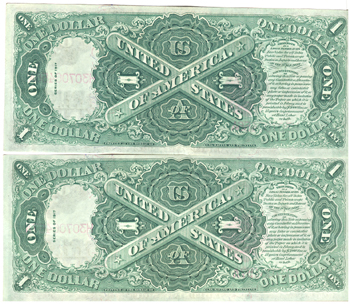 Run of Two Sequential 1917 $1.00.  AU.